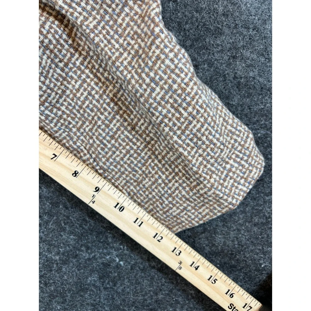 VTG 50s Brown Basketweave Coat and Overalls Set with Velvet Trim Girls Lot of 2